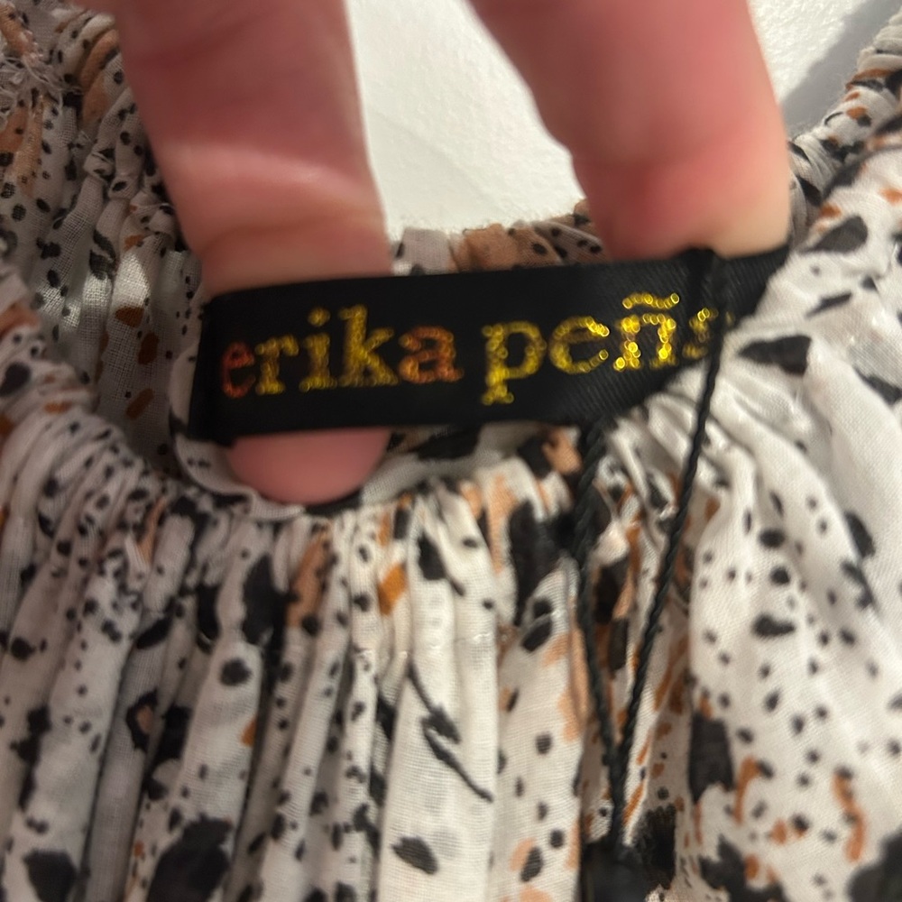 Erika Peña Off-Shoulder Leopard Maxi Dress size XS/S - Picture 6 of 7